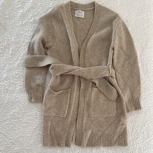 Zara Girl's Beige Knit Cardigan